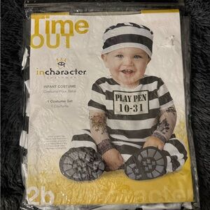Infant Costume - Black and White Striped Outfit